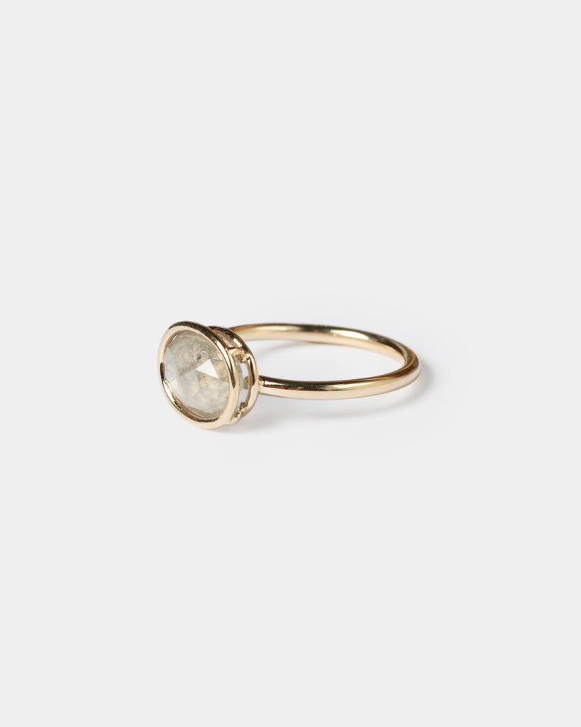 14k East West Oval Mineral Diamond Ring