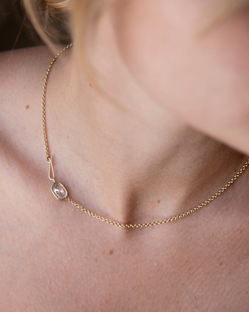 14k Salted Diamond Chain Necklace