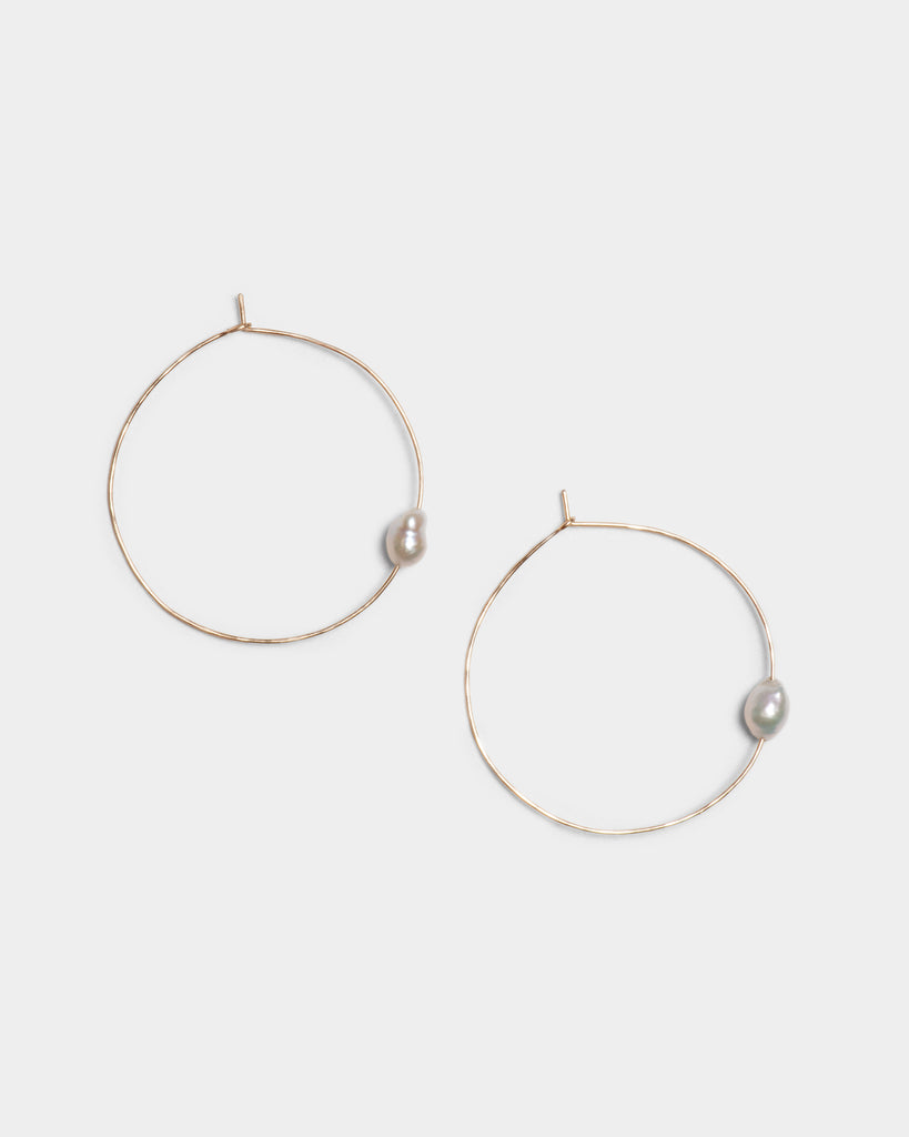 Baroque Pearl Hoops