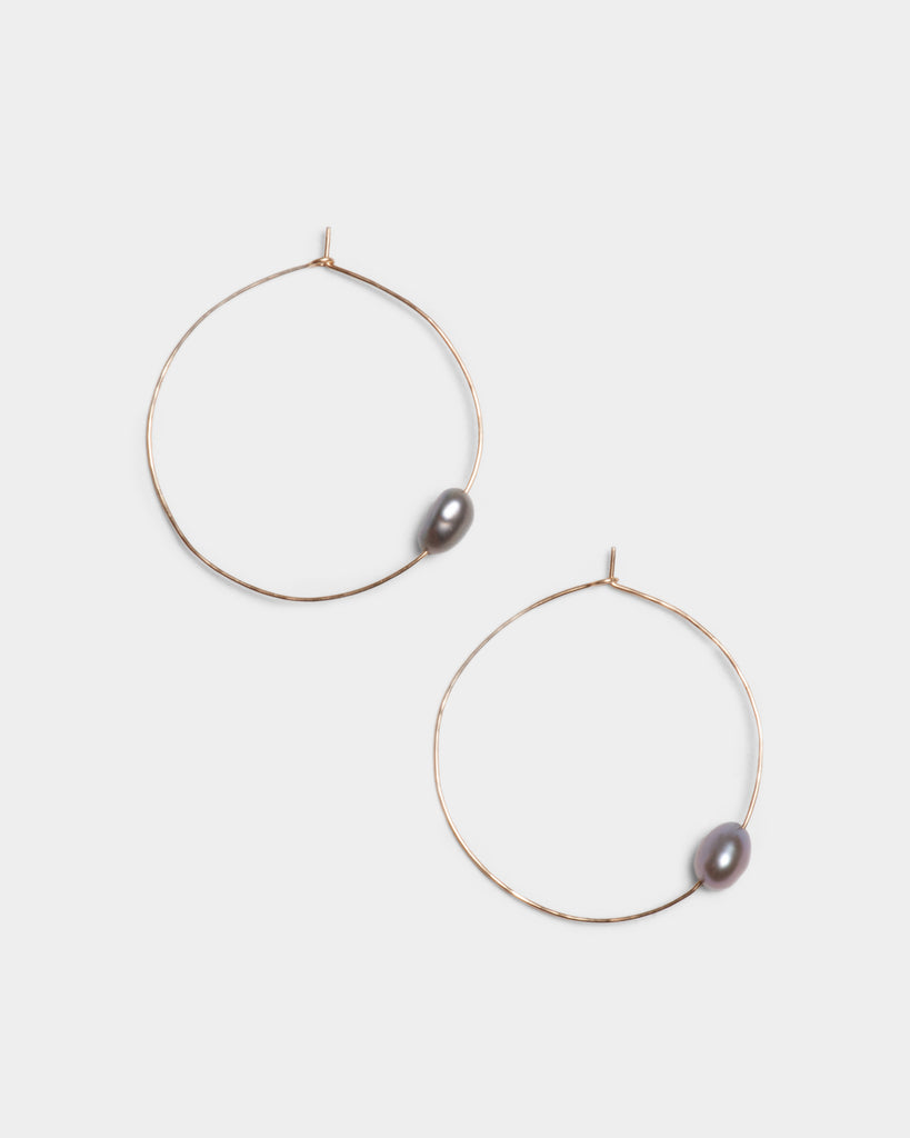 Baroque Pearl Hoops