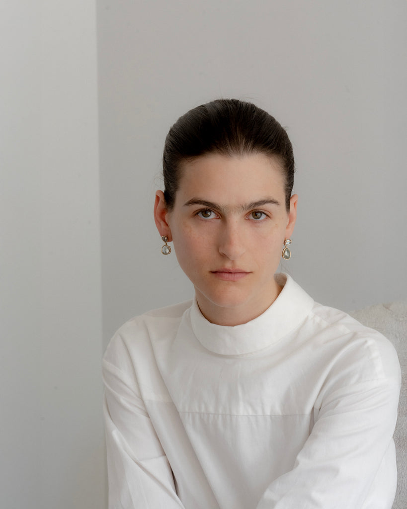 14k Platinum Print Earrings