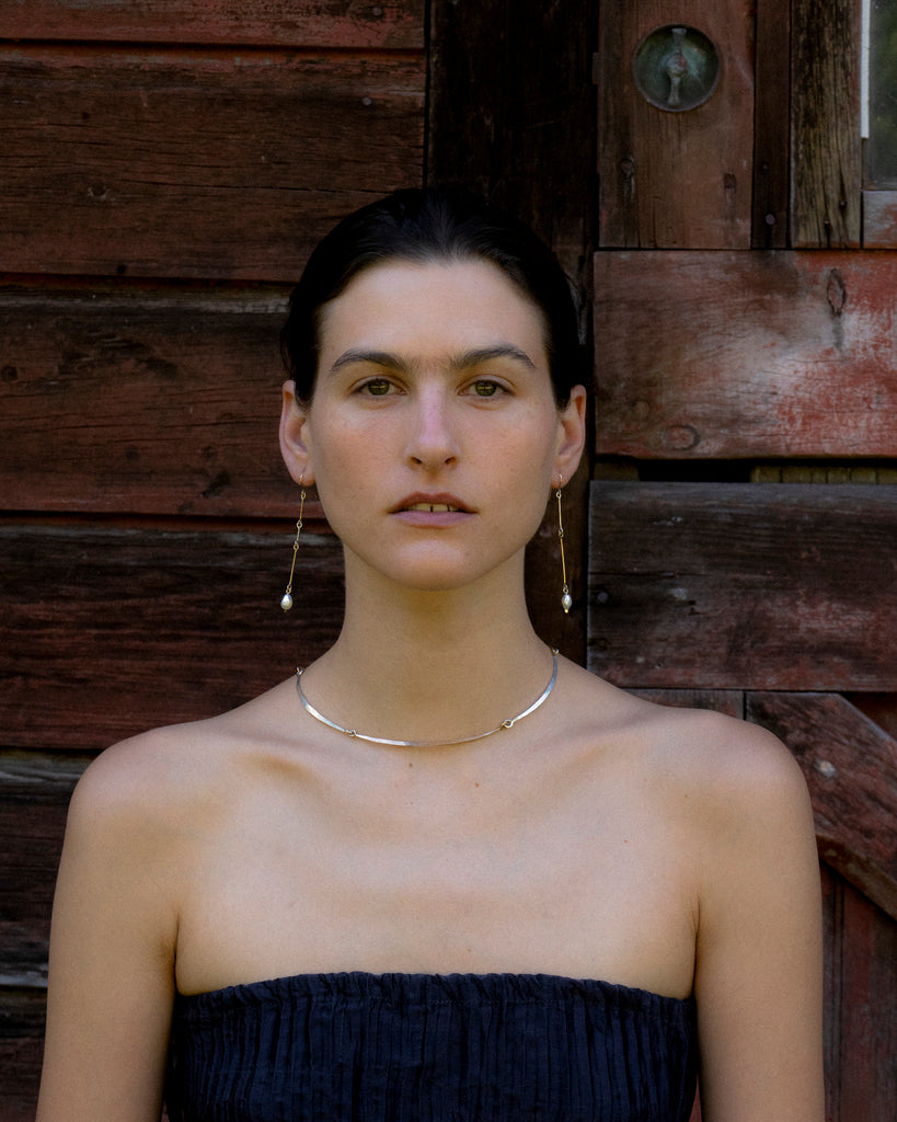 14k & Sterling Rudimentary Collar