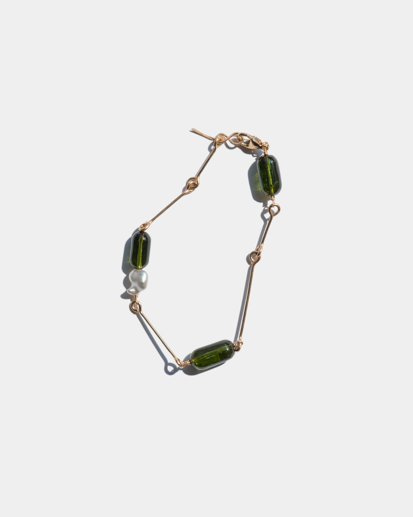 14k Olive Tourmaline Bracelet