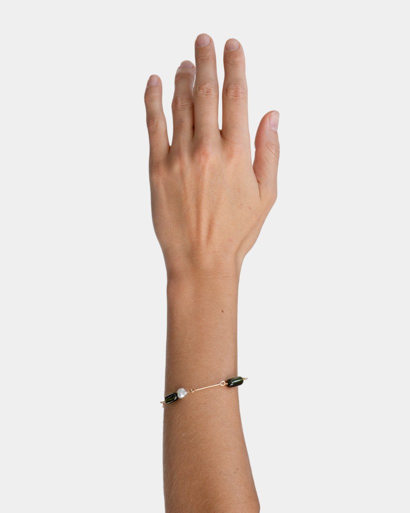 14k Olive Tourmaline Bracelet