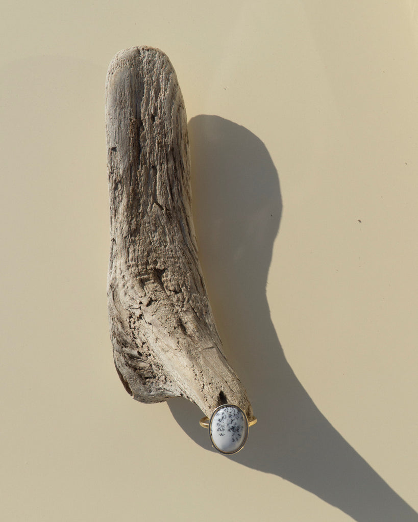 14k Shadow Fields Floating Ring