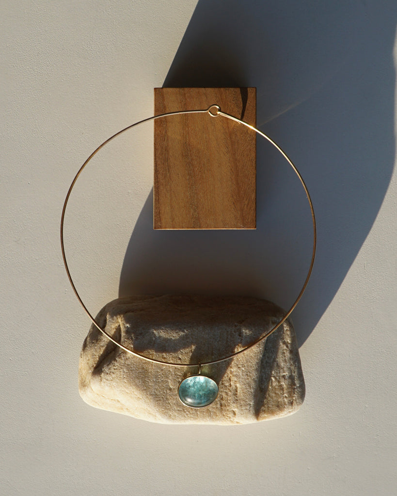 14k Bluest Eye Floating Pendant