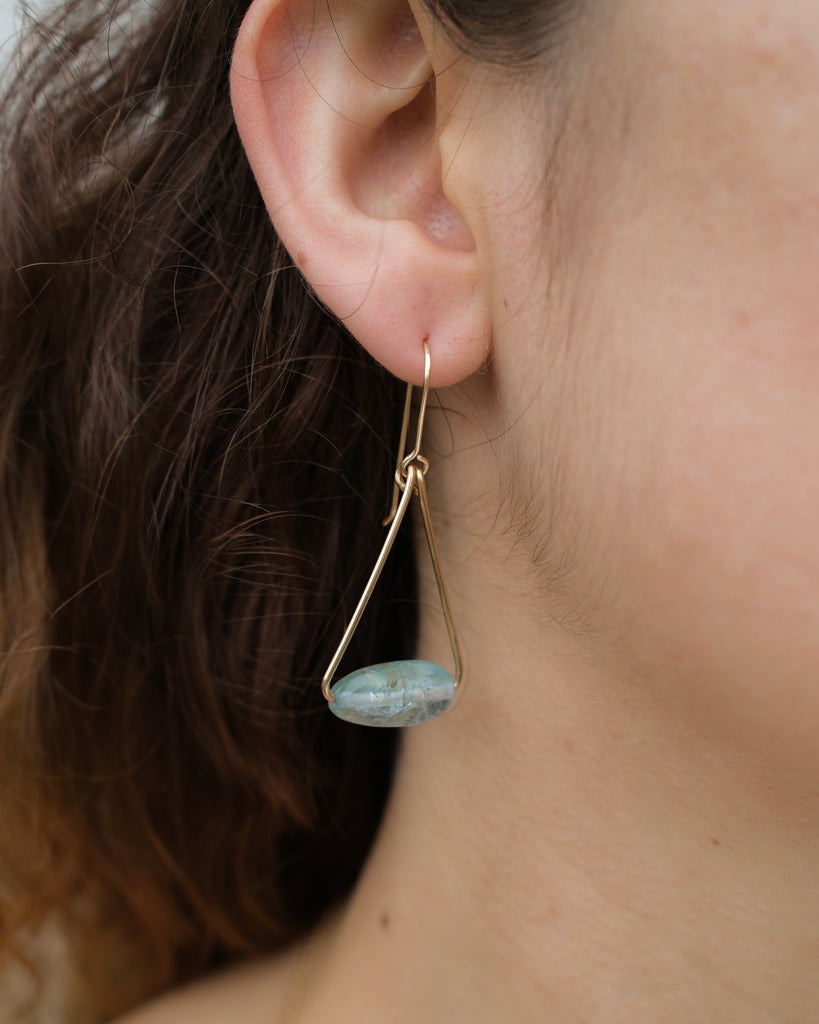 Aquamarine Pendulum Earrings