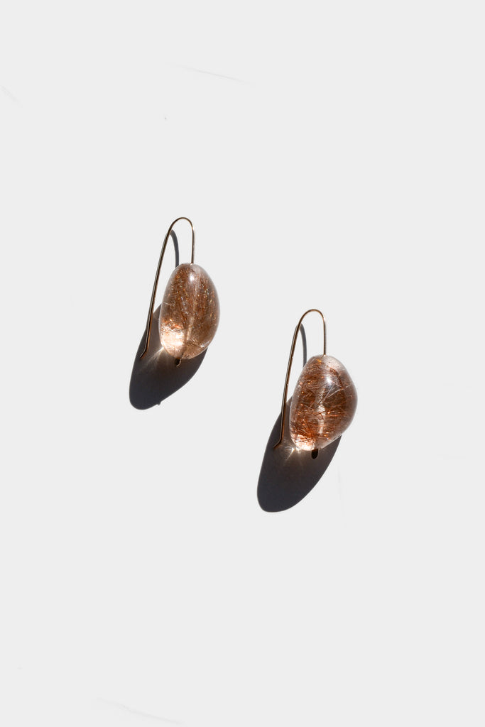Rutilated Quartz Drop Earrings