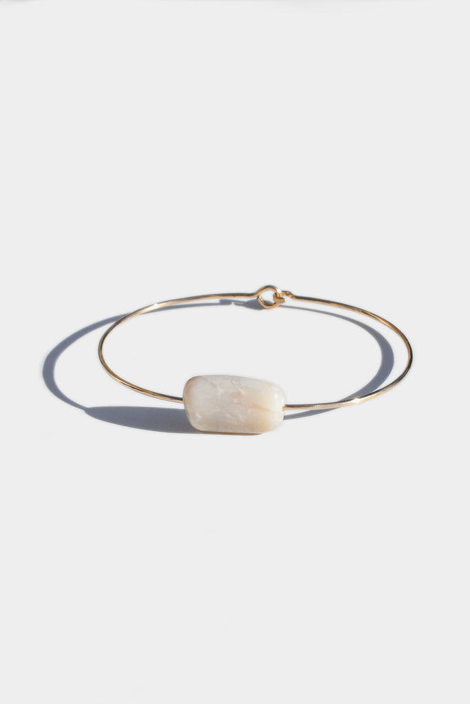 White Opal Cuff Bracelet