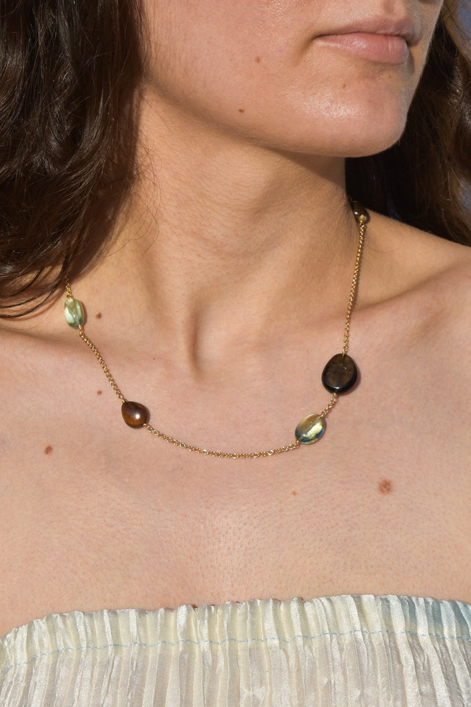 14k In Love with Two Places Necklace