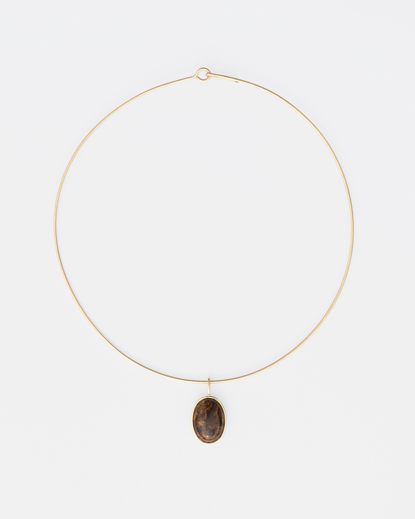 14k Faux Bois Floating Pendant
