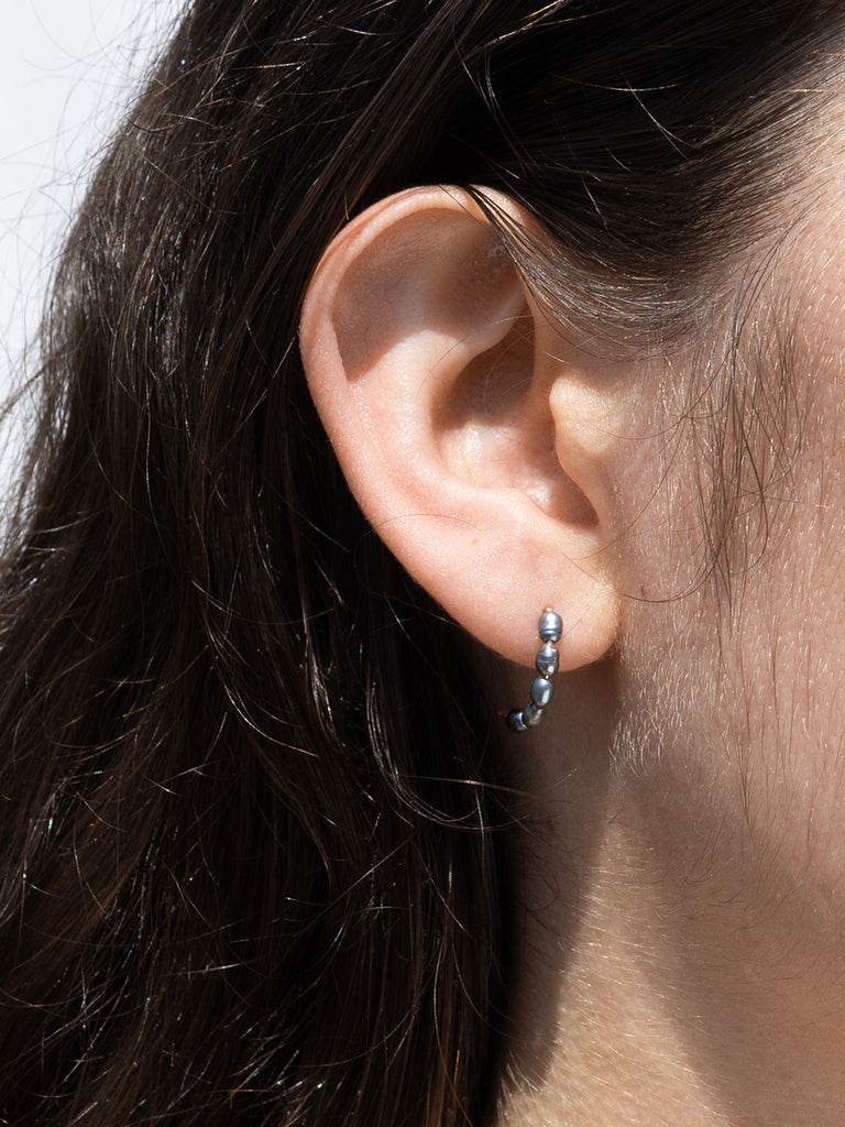Keshi Seed Crescent Hoops