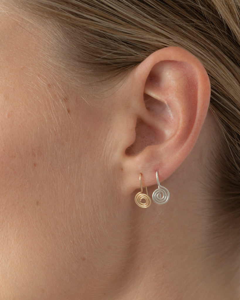 14k & Sterling Drop Earrings