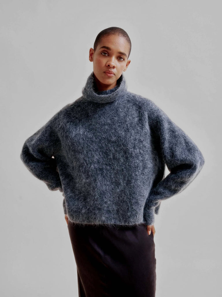 Sayaka Davis - Mohair Highneck in Charcoal