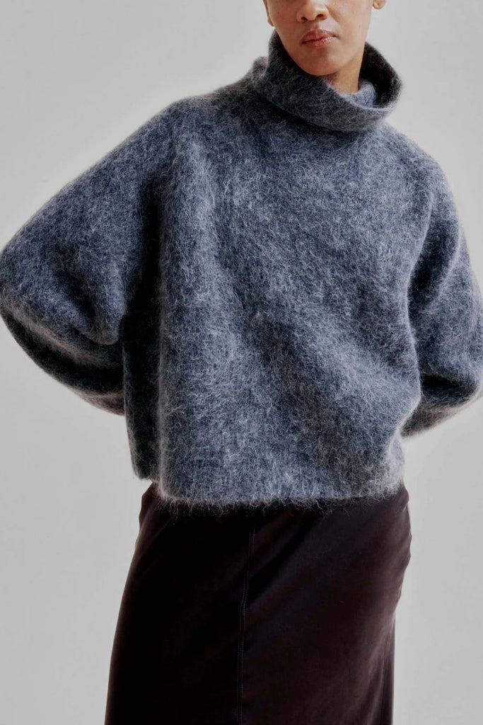 Sayaka Davis - Mohair Highneck in Charcoal