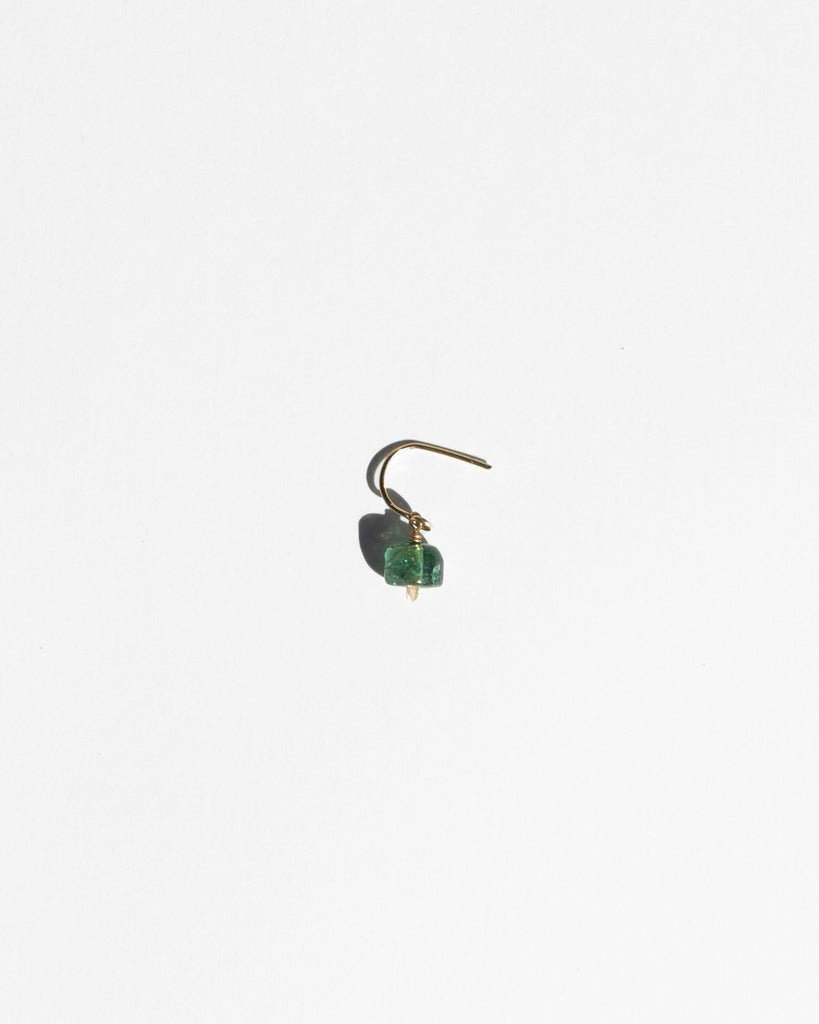 14k Green Tourmaline Charm Earrings
