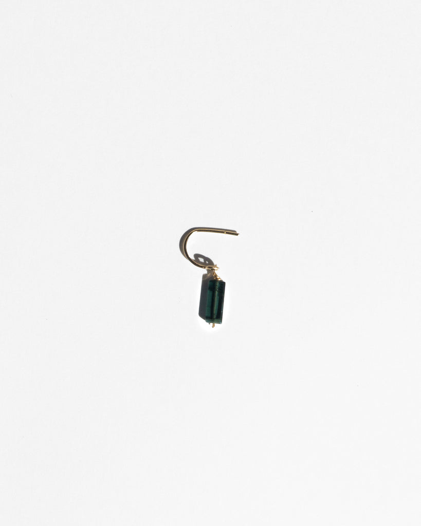 14k Green Tourmaline Charm Earrings