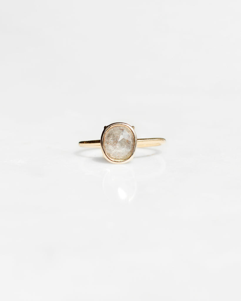 14K Mineral Diamond Floating Ring