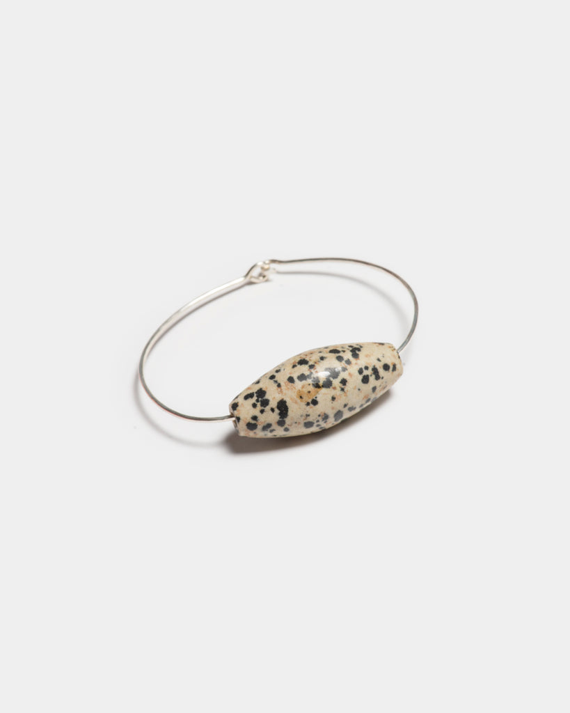 Spotted Agate Cuff Bracelet