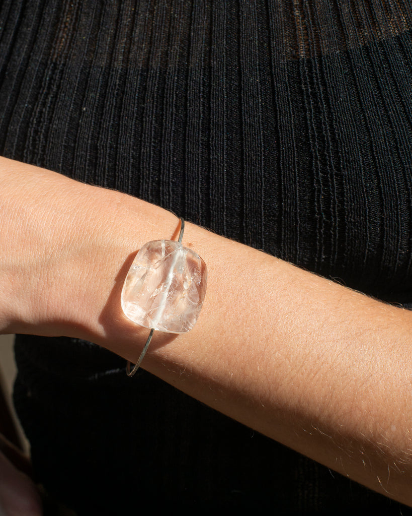 Crystal Quartz Cuff Bracelet