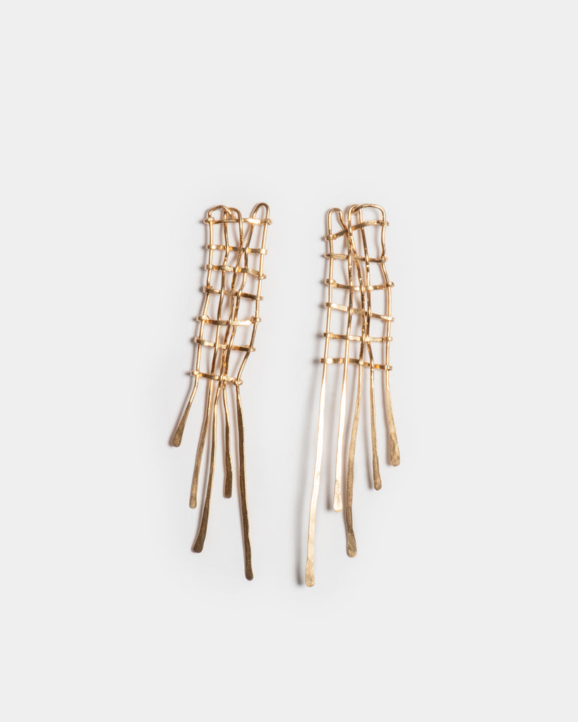 Basketweave Fringe Earrings