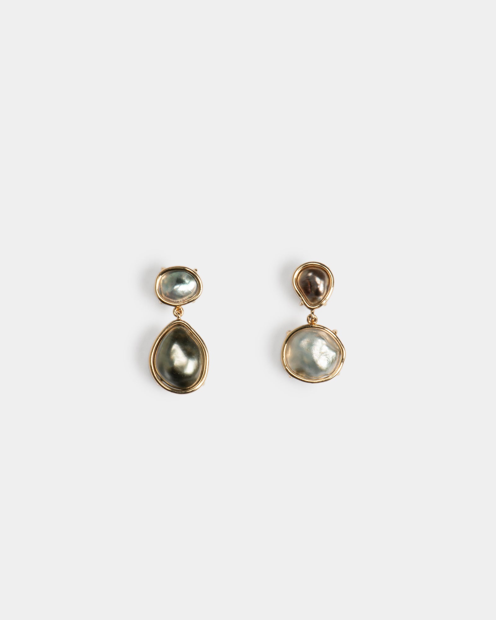 14k Platinum Print Earrings