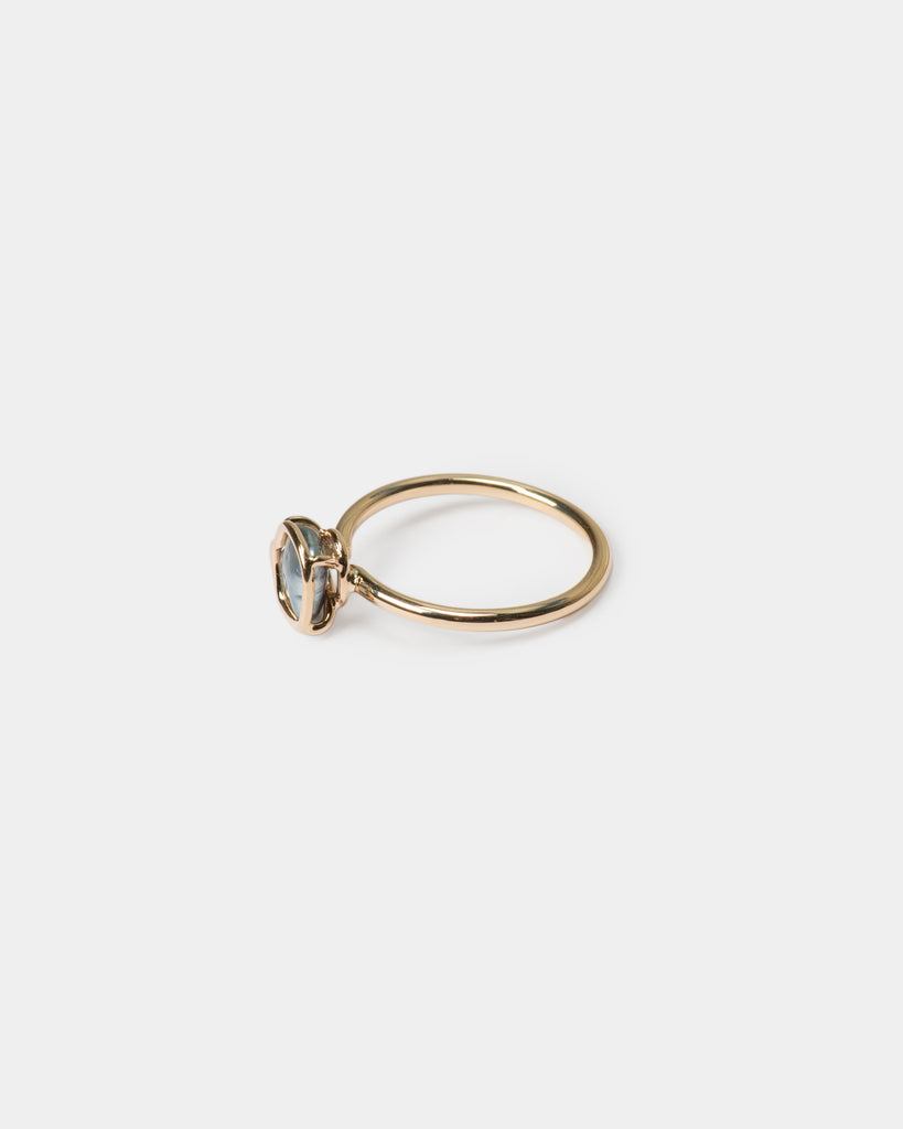 14k Petite Silver Keshi Floating Ring