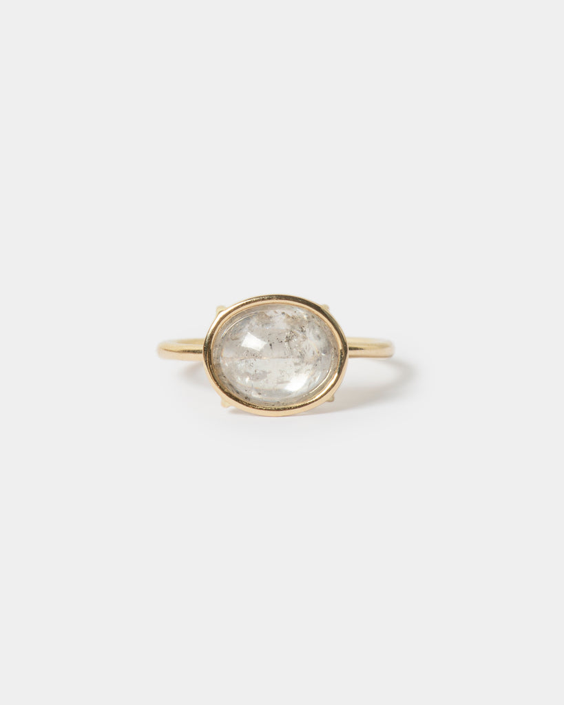 14k East West Diamond Cabochon Ring
