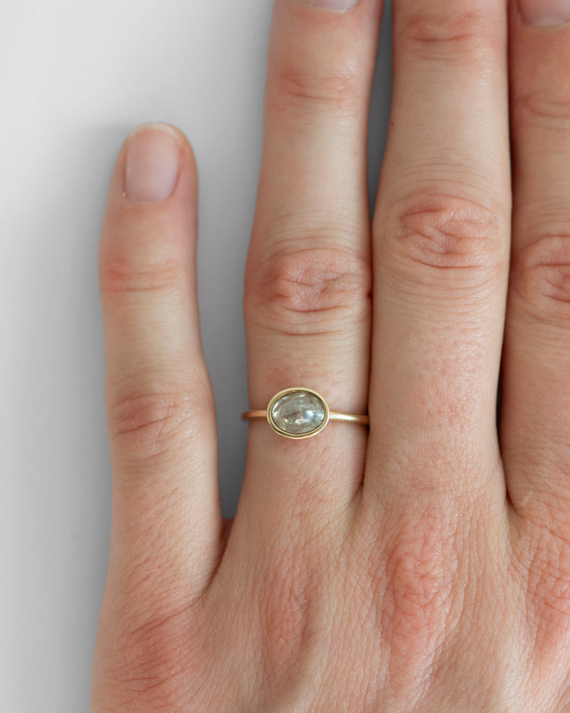14k East West Icy Cabochon Diamond Ring