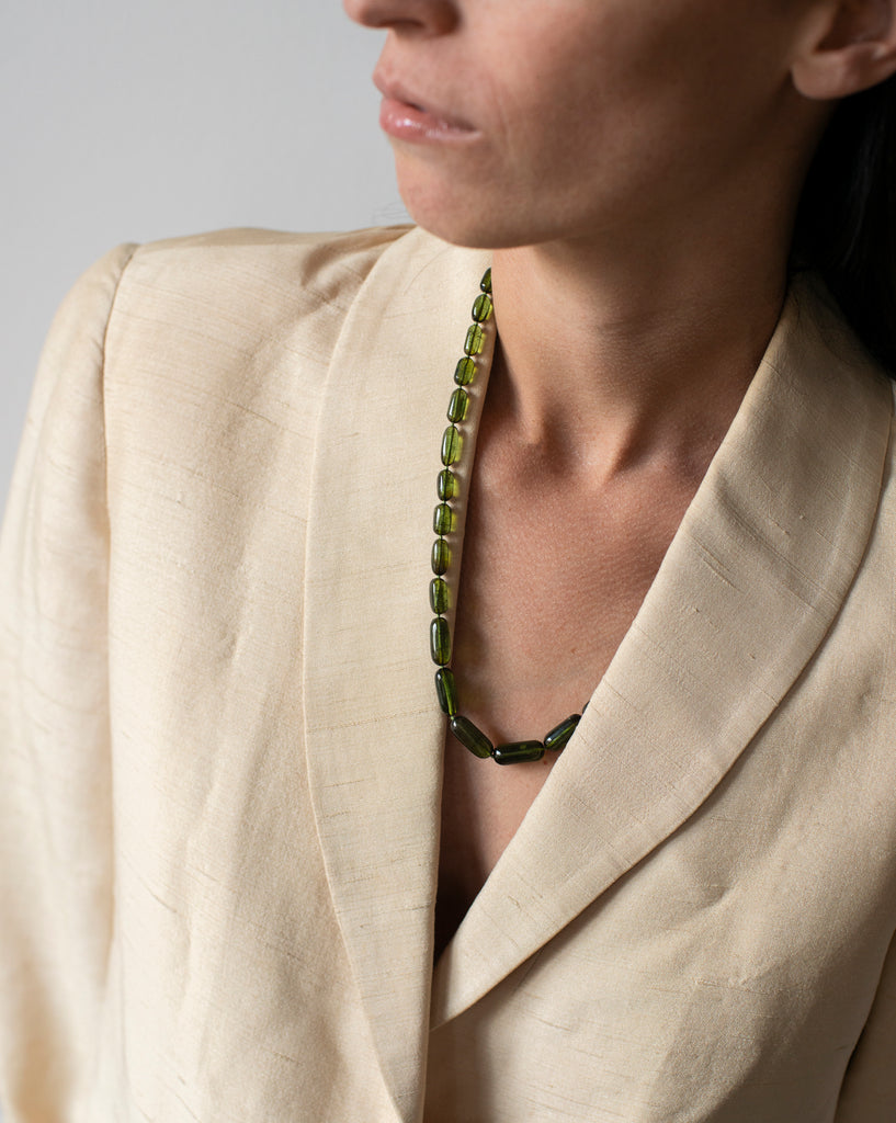 14k Tourmaline Capsule Layering Necklace