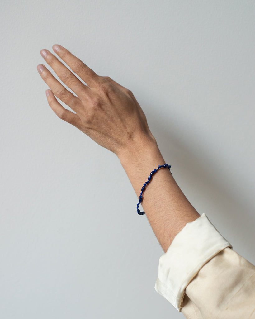 14k Lapis Tapestry Layering Bracelet
