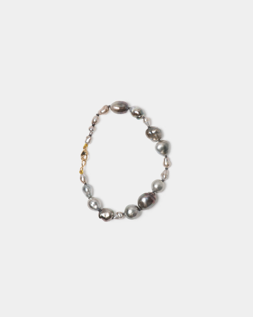 14k Back & Forth Keshi Layering Bracelet