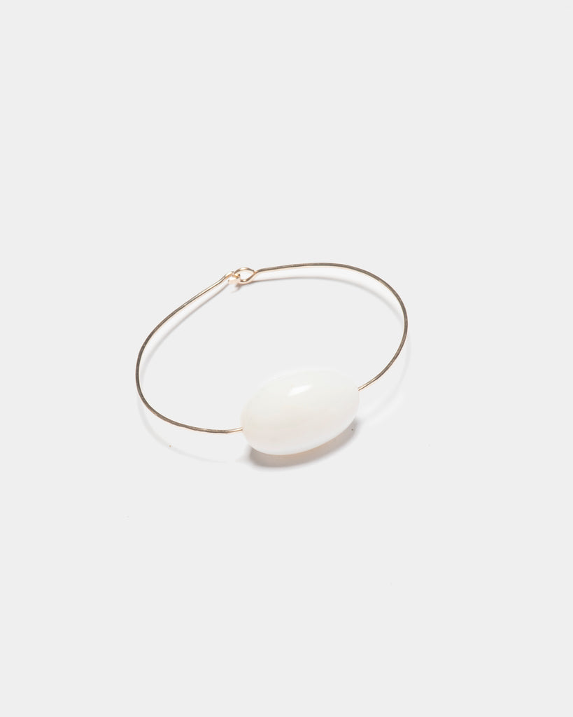White Opal Cuff Bracelet