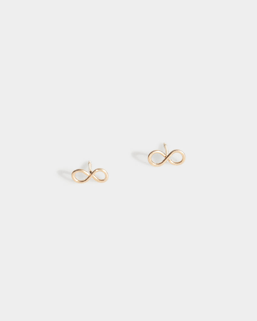 14k Infinity Studs