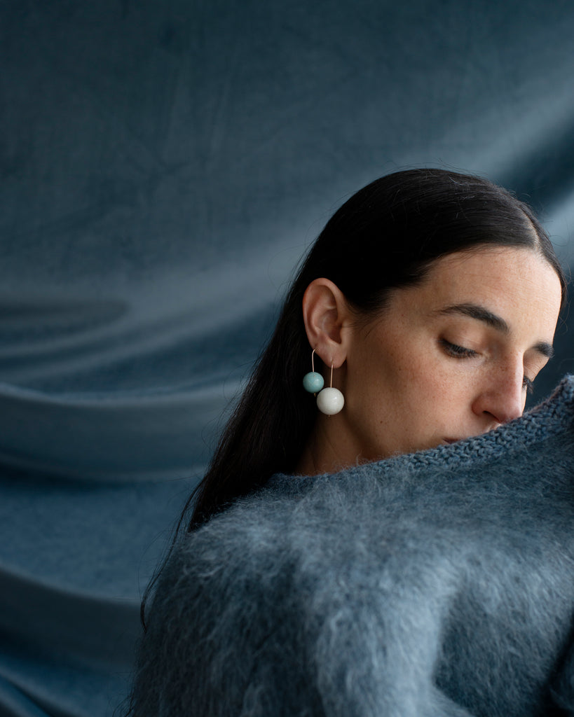 Blue to Green Earrings
