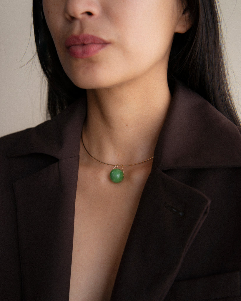 Chrysoprase Pendulum Collar