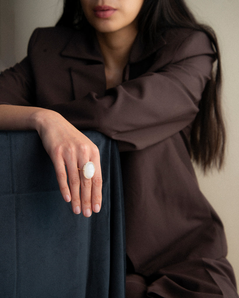 14k Newsprint Ring