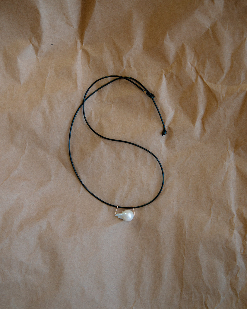 Baroque Pearl Cord Necklace