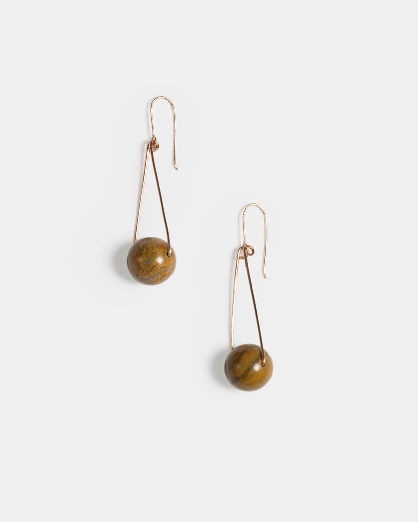 Jasper Pendulum Drop Earrings