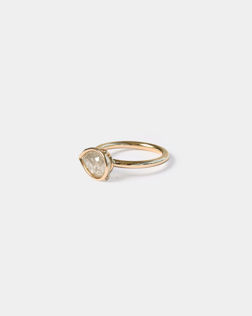 14k Icy East West Pear Diamond Ring