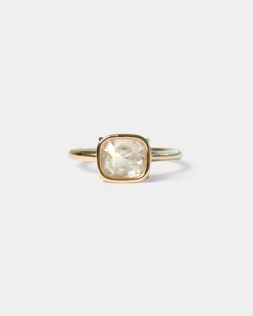 14k East West Cream Mineral Diamond Ring