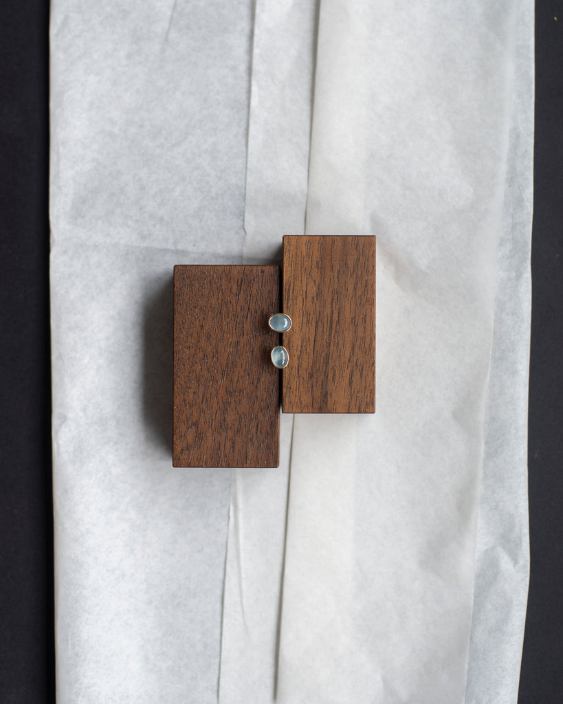 14k Misty Blue Floating Studs