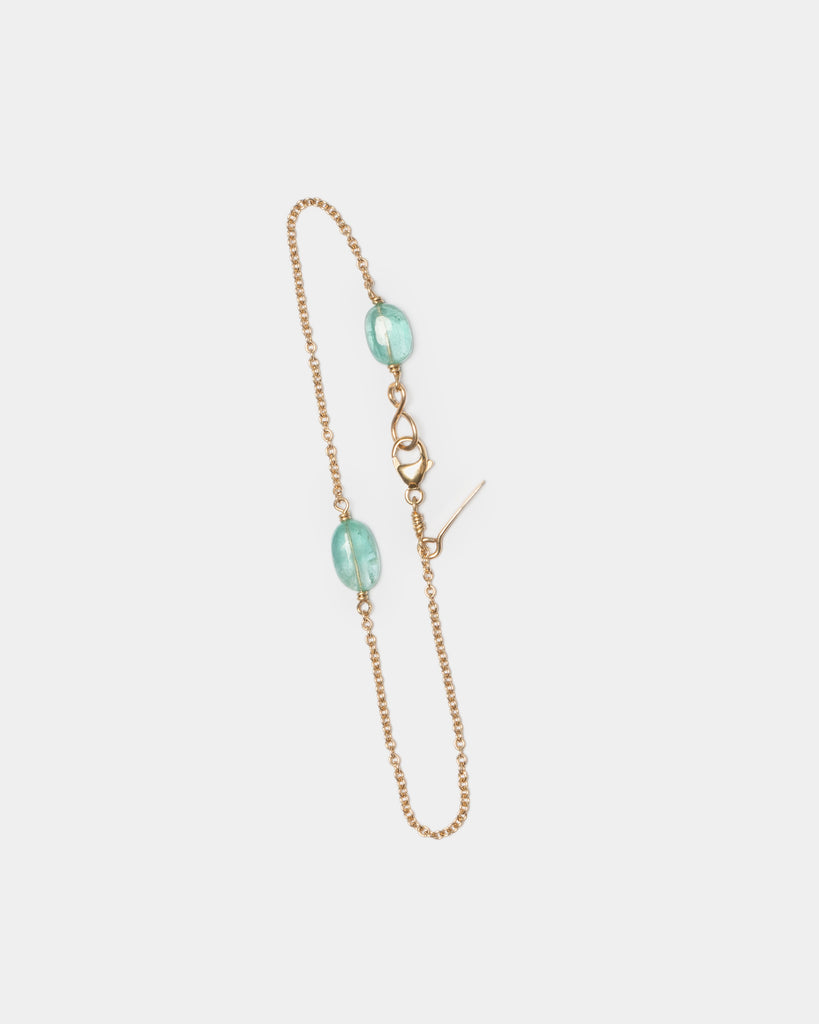 14k Chrysalis Emerald Chain Bracelet