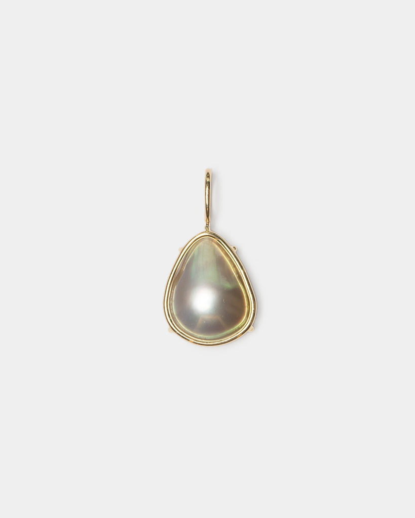 14k Mabé Pearl Floating Pendant
