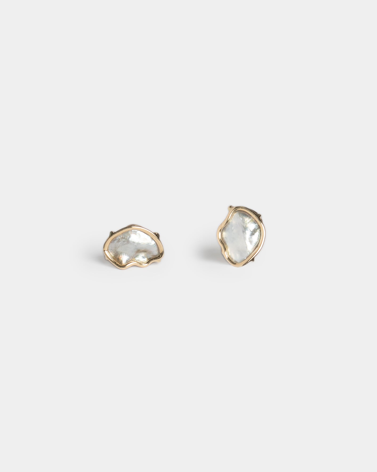 14k Cloud Keshi Pearl Floating Studs
