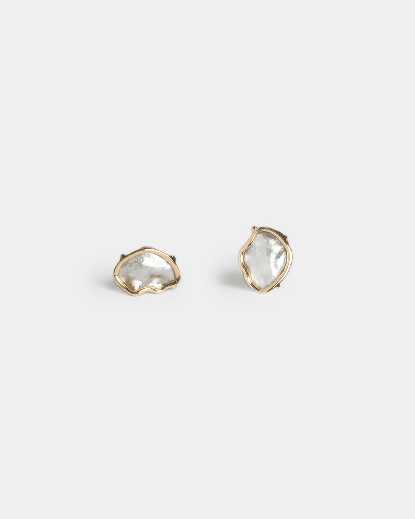 14k Cloud Keshi Pearl Floating Studs