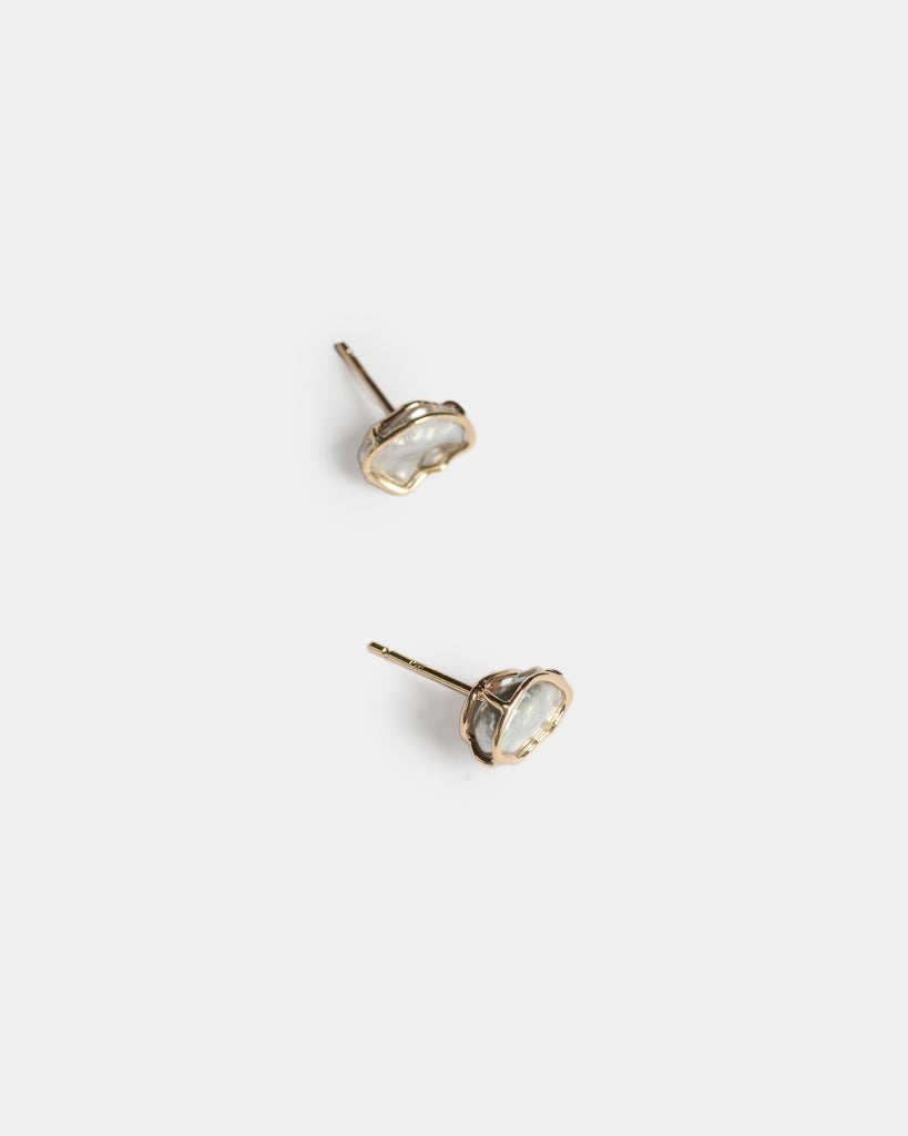 14k Cloud Keshi Pearl Floating Studs