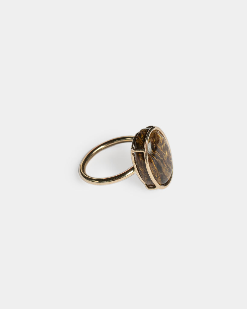 14k Faux Bois Floating Ring