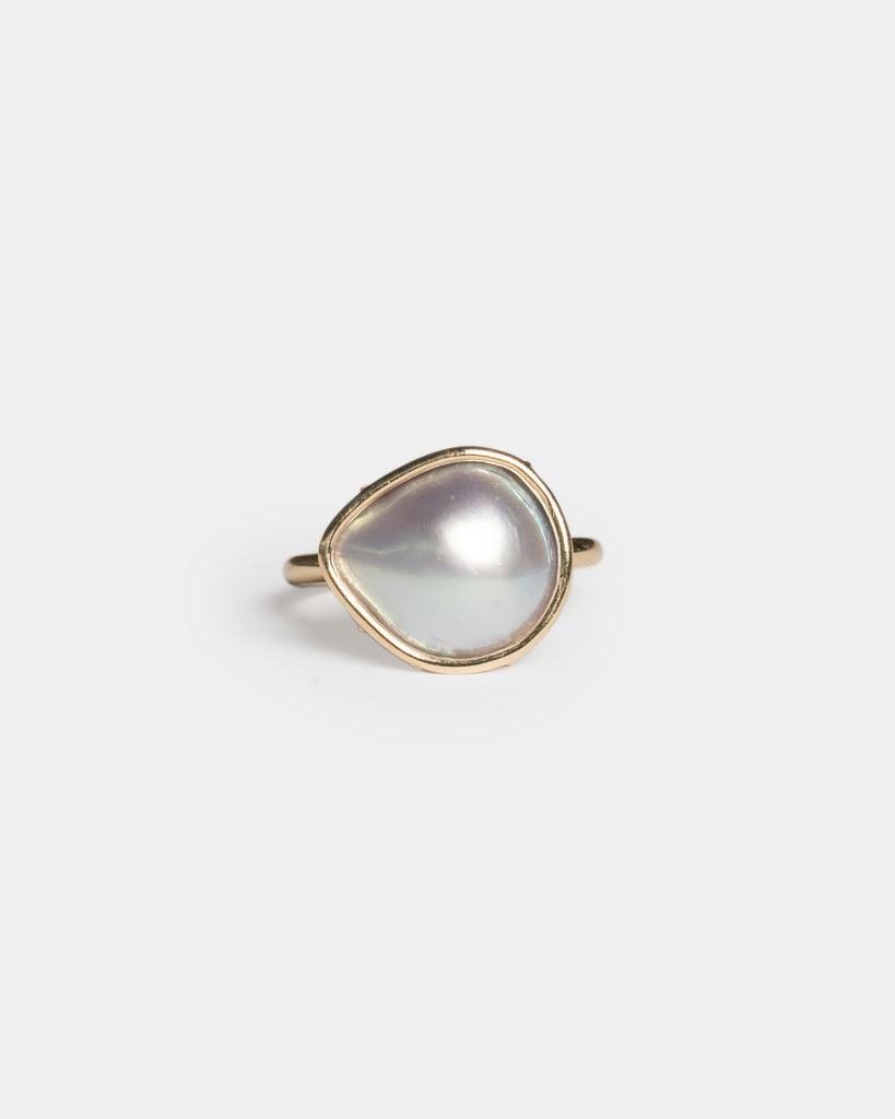 14k East / West Mabé Pearl Floating Ring