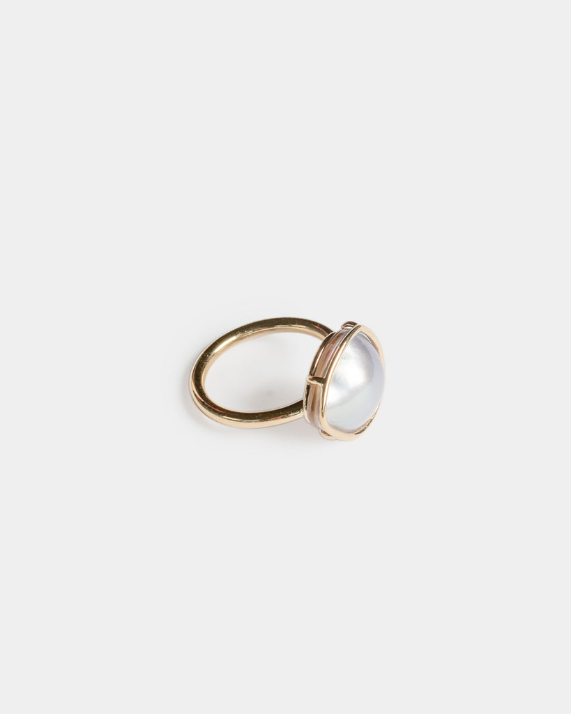 14k East / West Mabé Pearl Floating Ring